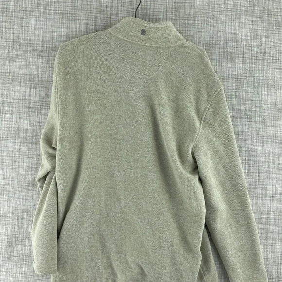 Izod Advantage performance 1/4 Zip Sweatshirt Mens XL Beige 4082 - Picture 5 of 7